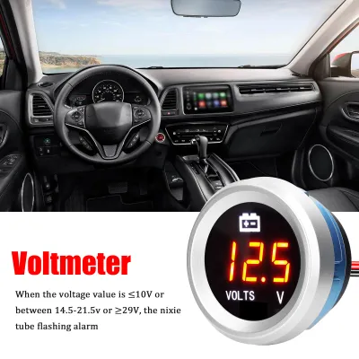 Obrázok produktu pre Digitálny voltmeter s blikajúcim alarmom, detektorom napätia v aute, 9–35 V, tester, monitor napätia pre autá a motocykle