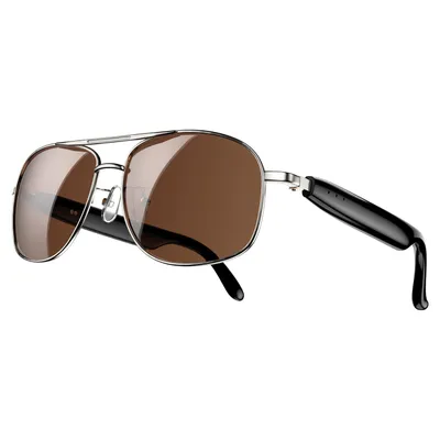 Produktbild von Blackview D1 Pro Smartbrille Bluetooth 6.0, 360° Raumklang, KI-Sprachsteuerung, IP54 Wasserfest, 6 Std. Musik, Leichte Metallbrille mit UV-Schutz