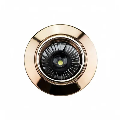 Produktbild von Relco Einbaustrahler Gold GU10 – rund – flach – schwenkbar – Aludruckguss – 230V