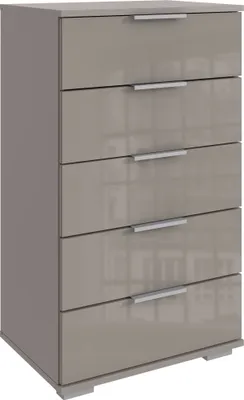 Produktbild von Hochkommode >Easy Plus< 5 Schubladen, SAHARAGRAU - 49x102x41cm (BxHxT)