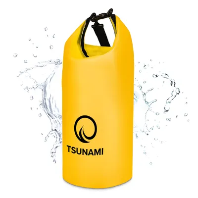 Produktbild von TSUNAMI Dry Bag, 30 L, wasserdichter Beutel, PVC, Roll Top Outdoor, gelb