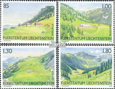 Produktbild von Briefmarken Liechtenstein 2005 Mi 1383-1386 (kompl.Ausg.) gestempelt Weidealpen