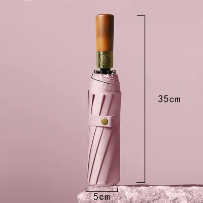 Produktbild von 360HomeDreifacher Automatik-Regenschirm Faltbarer Sonnenschutz Rosa