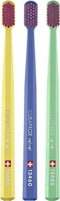 Produktbild von Curaprox Zahnbürste CS 12460 Velvet weich 3er Set sanfte Plaqueentfernung