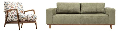 Produktbild von Wohnlandschaft Sofa Couch Set Sitzgruppe Sitzgruppe Lounge Polstergarnitur 3+1