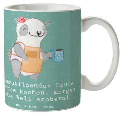 Produktbild von Mr. & Mrs. Panda Trinkbecher Auszubildender Abenteuer - Meeresbrise - Geschenk, Geschenke für Berufstätige, Kaffeebecher, Berufsleben, Karriere, Kaffeetasse, Tasse, Beruf