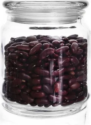 Image de Récipient en verre, carré, pour aliments, produits en vrac, café, 0,58 l