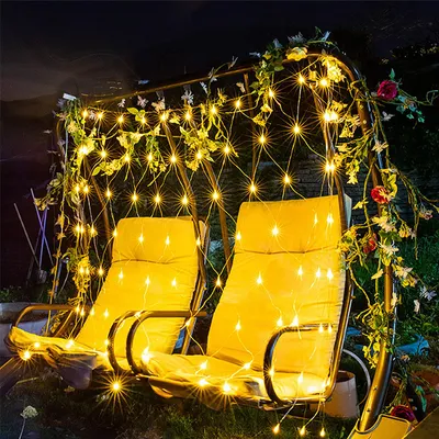 Obrázok produktu pre SOLÁRNE SVETLÁ LILIIN, 3x2 m, teplá biela, s časovačom a diaľkovým ovládaním, 8 režimov osvetlenia, solárne svetielka vhodné na záhradu alebo svadbu