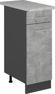 Produktbild von Küchenunterschrank Vicco R-Line Beton 30 cm AP Marmor, Model 53749