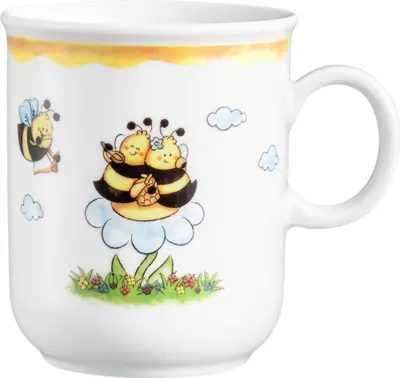 Produktbild von SELTMANN Compact Becher mit Henkel, Inhalt: 0,25 Liter, Fleißige Bienen