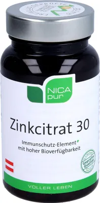 Produktbild von NICApur Zinkcitrat 30 Immunschutz-Element Kapseln, 60 St. Kapseln