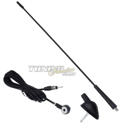 Produktbild von Strešná anténa do auta prútová anténa 16V 43cm rádio BLACK DIN pre mnoho vozidiel