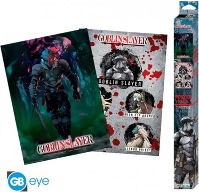 Produktbild von GOBLIN SLAYER - Set 2 Posters Chibi 52x38 - Groupe & Slayer
