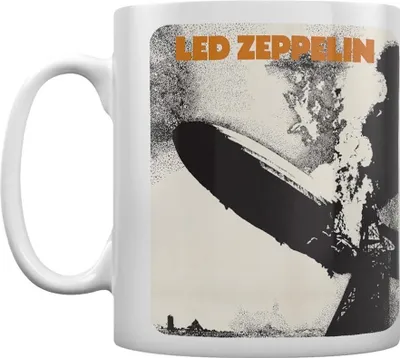 Produktbild von Led Zeppelin I - Kaffeebecher PM1428 (Einheitsgröße) (Weiß/Schwarz)