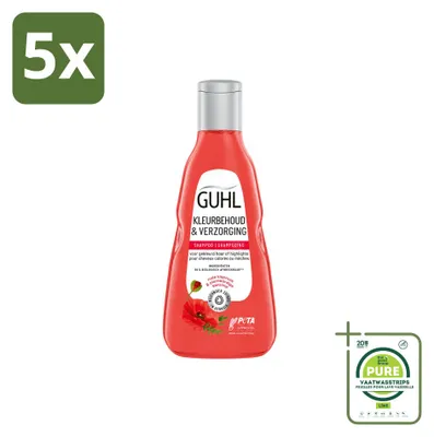 Obrázek produktu pro 5 kusů šamponu Guhl Farbschutz & Pflege, 250 ml - velká balení