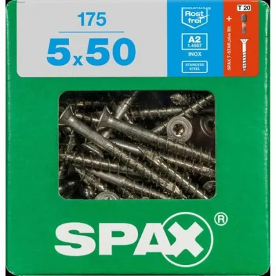 Obrázok produktu pre SPAX 4197000500506, Skrutka, Nerezová oceľ, Drevo, plochá hlava, Torx, Nerezová oceľ