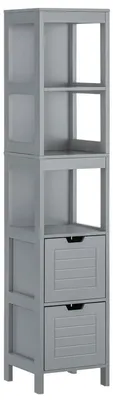 Produktbild von osoltus Badschrank Hochschrank Badregal Hampton 144 cm Grau