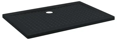 Image de vidaXL Étagère de douche à pois, noire, 120 x 80 x 4 cm, ABS