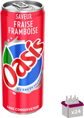 Image de Oasis Fraise Framboise - 24 x 33 cL