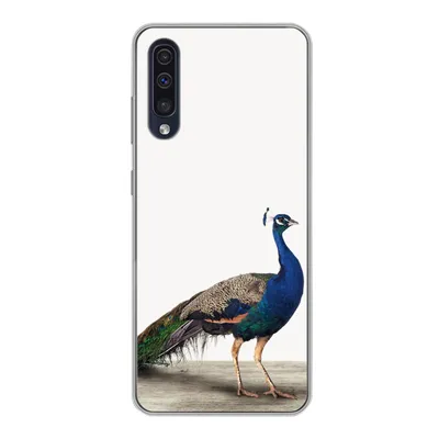 Produktbild von MuchoWow® Handyhülle Schutzhülle Hülle für Samsung Galaxy A30s Pfau - Federn - Vogel - Kinder - Jungen - Mädchen Silikon Softcase Handy Hülle - Karteninhaber