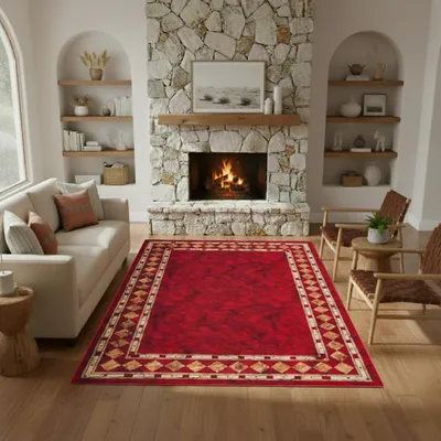 Obrázek produktu pro Koberec Tapiso NORA s krátkým vlasem, protiskluzový a snadno udržovatelný, obývací pokoj a ložnice 140 x 200 cm