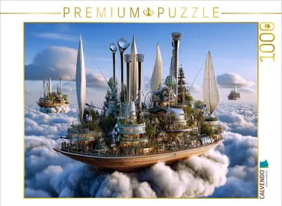 Produktbild von CALVENDO Puzzle Windhafen der Lüfte | 1000 Teile Lege-Größe 64x48cm Foto-Puzzle für glückliche Stunden