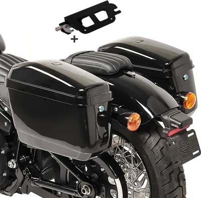 Produktbild von Seitenkoffer für Chopper / Custombikes 18-25 mit Halter abnehmbar Neva