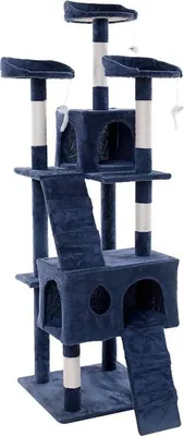 Produktbild von Kratzbaum Katzenbaum Katzenkratzbaum 170 cm Kletterbaum Spielbaum Dunkelgrau