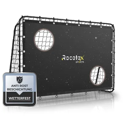Produktbild von Racetex Fußballtor Kinder inkl. Torwand mit [Anti-Rost Beschichtung] - Fussballtore für Garten Kinder und Erwachsene - Fußball Tor mit Erdanker