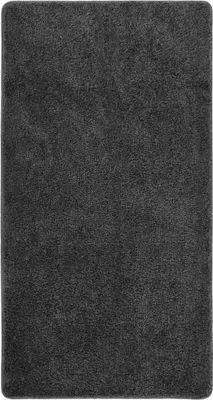 Obrázek produktu pro Koberec s dlouhým vlasem tmavě šedý 80 x 150 cm protiskluzový