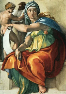 Produktbild von Kunstkarte Michelangelo "Die Delphische Sibylle"