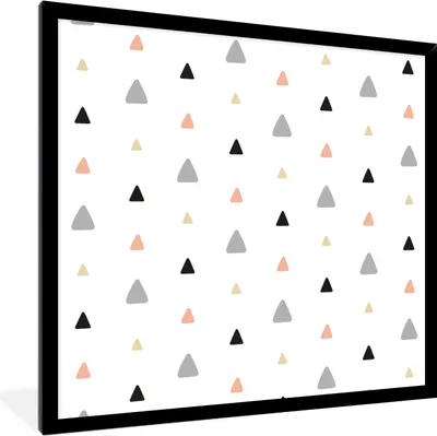 Produktbild von MuchoWow® MuchoWow® Gerahmtes Poster Pastell - Form - Muster 40x40 cm - Poster mit zchwarzem Bilderrahmen - Mit Rahmen - Wanddekoration Schlafzimmer