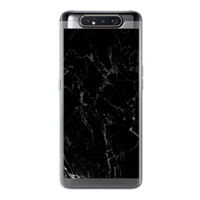Produktbild von MuchoWow® Handyhülle Schutzhülle Hülle für Samsung Galaxy A80 Marmor - Schwarz - Naturstein Silikon Softcase Handy Hülle - Schutzdeckel