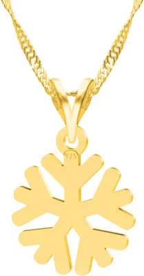 Produktbild von Goldkette mit Schneeflocke Schneeflocke Winter Schneeflocke Schneeflocke SILBER 925