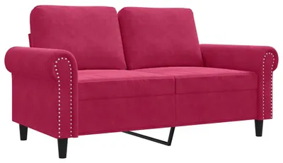 Produktbild von vidaXL 2-Sitzer-Sofa Weinrot 120 cm Samt