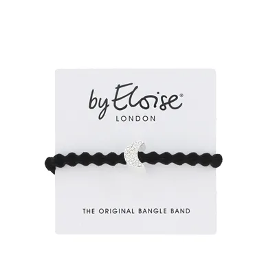 Produktbild von By Eloise London Silver Diamanté Moon Black