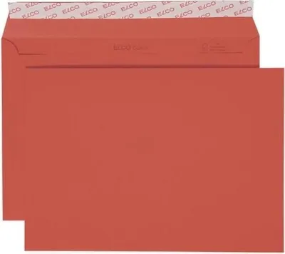 Produktbild von ELCO Briefumschläge Color DIN C5 ohne Fenster intensivrot haftklebend 25 St.