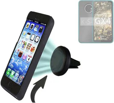 Produktbild von K-S-Trade Kompatibel mit Gigaset GX4 Auto Handy Halterung KFZ Halter Lüftungsgitterhalterung Air Vent mount Smartphone Halter