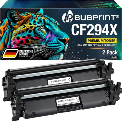 Image de Cartouche de toner Bubprint 2 XXL, compatible avec HP 94X CF294X et 94A CF294A, couleur noire