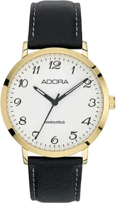 Produktbild von Adora AM Herren Armbanduhr Ø 40mm Edelstahl Handaufzug Lederband