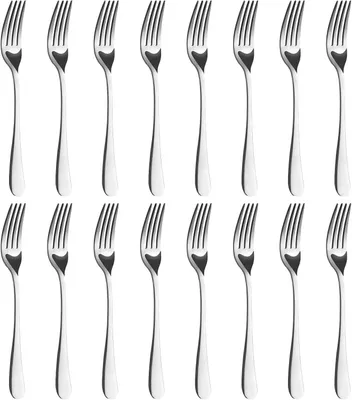 Produktbild von Gabelset 16-teilig, Edelstahlgabeln, spiegelpoliert, spülmaschinenfest, 8,07 Zoll