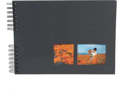 Produktbild von Exacompta Spiralfotoalbum MILANO 32x22 cm, 50 schwarze Seiten - Schwarz - 15006E
