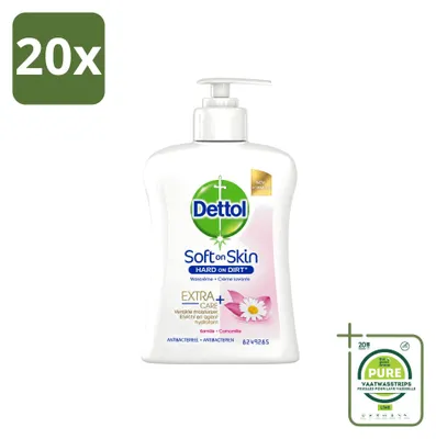 Produktbild von 20 x Dettol Antibakterielle Handseife - Feuchtigkeitsspendend Kamille - 250 ml - Großpackung - 20 Stücke