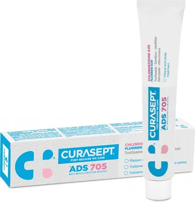Obrázok produktu pre Curasept ADS 705 zubná pasta s chlórhexidínom 0,05% a fluoridom 75ml