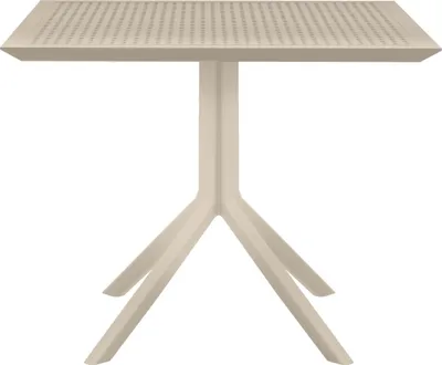 Produktbild von CLP Tisch Sky 80 x 80 cm wetterfest und UV-beständig | Farbe taupe