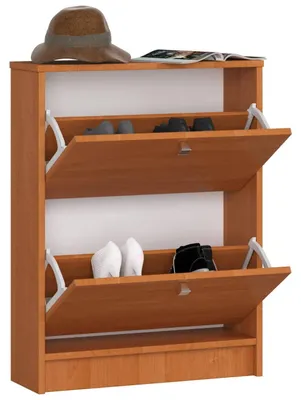 Produktbild von chuhschrank 60 cm mit 2 Klappen Schuhkipper Flur Kommode 80 cm hoch 20 cm tief