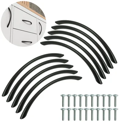 Produktbild von 10x Möbelgriff SIM, Schwarz, 128 mm, inkl. Schrauben