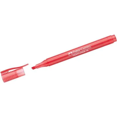 Produktbild von Faber-Castell Textliner 38, 1 Stück(e), Rot, Rot, Recycelbarer Kunststoff, Tinte auf Wasserbasis, Box