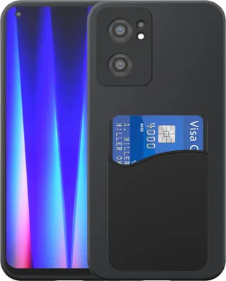 Image de Convient pour OnePlus Nord CE 2 Phone Case with Silicone Card Holder - Flexible Back Cover Case Silicone TPU with Silicone Cardslot - Black - Smartphonica