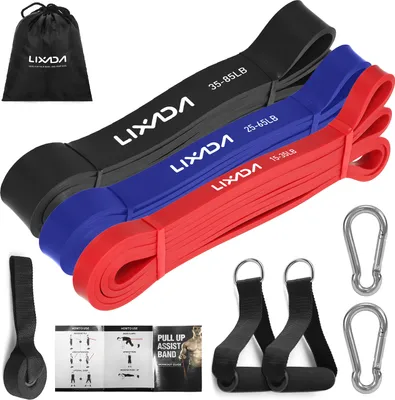 Obrázok produktu pre 3pcs Set Fitness Bands Resistance Bands Training Band Fitness Band Gymnastika Joga Pilates